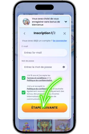 Suivre la procédure d’inscription